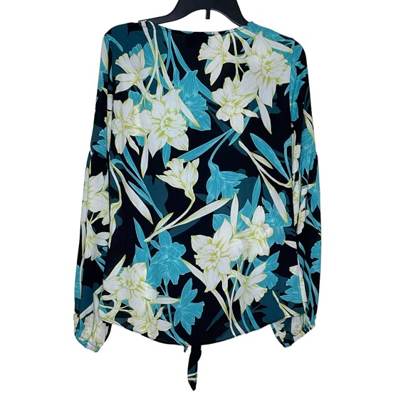 Joseph Ribkoff Women Blouse Style 212239 Floral Tie-Front V-Neck Long Sleeves 4 - Picture 10 of 10